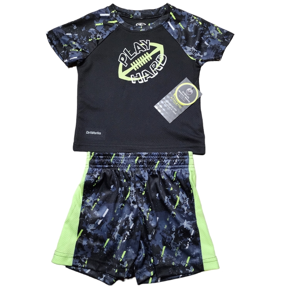 Toddler Boys Athletic Works Short Set NWT 18M